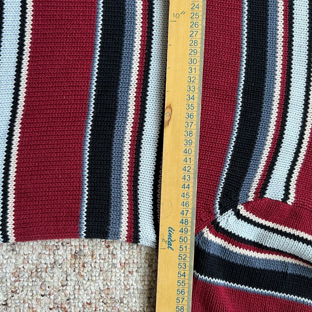 Columbia Sweater Womens Large Red/Black Striped Fair Isle Cowl Neck Long Sleeve - Picture 5 of 6